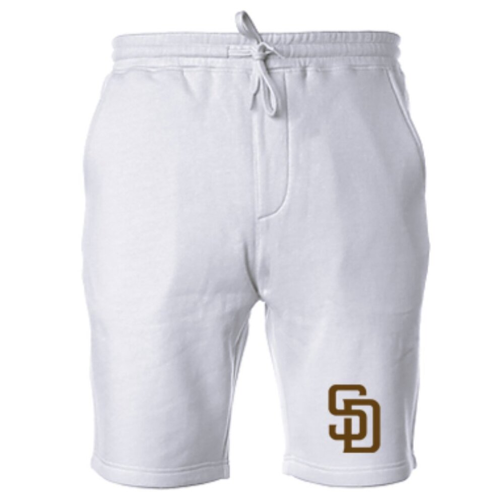 NEW San Diego Padres Color Pop Fleece Sweat Shorts Pants WHITE